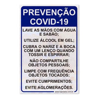 Placa informativa seja bem vindo orientações covid-19
