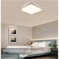 Plafon de led quadrado de sobrepor 18w 3000k