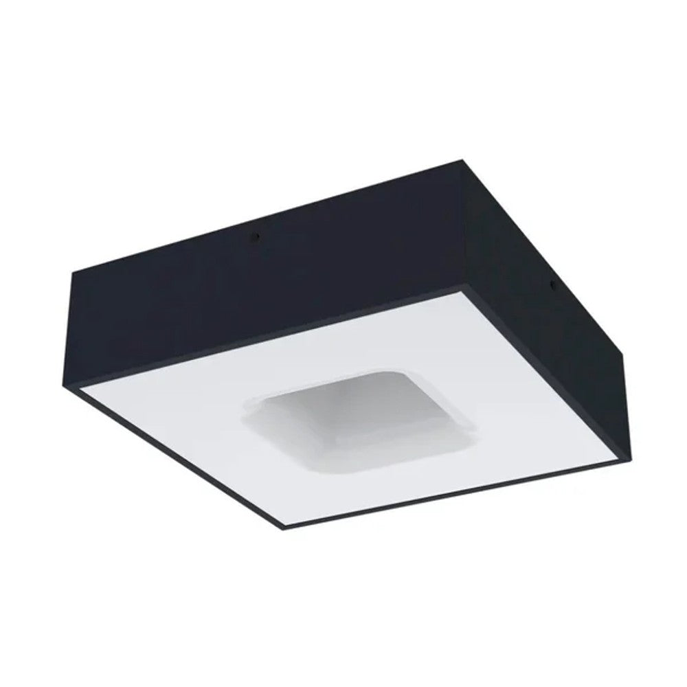 Plafon waffle 4xe27 preto
