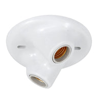 Plafonier duolux para 2 lâmpadas branco