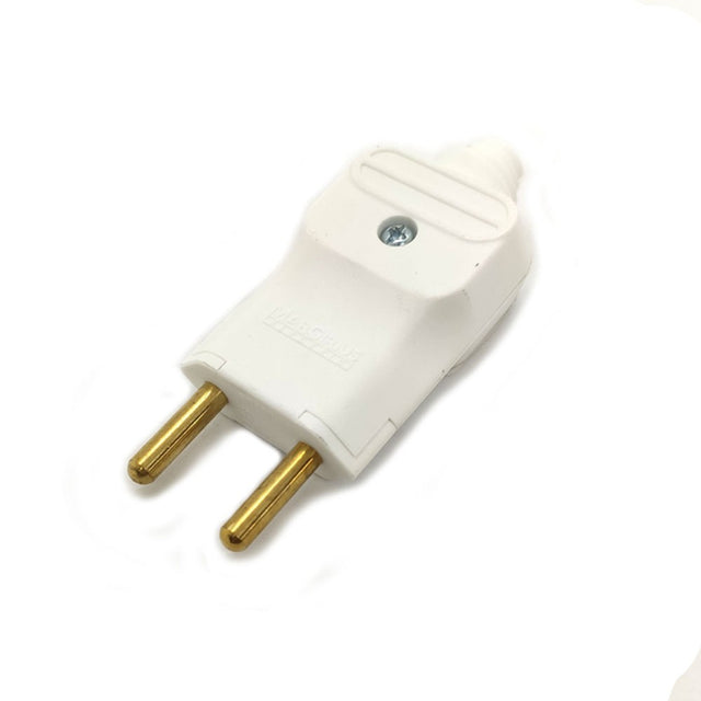 Plug macho 2 pinos 20a branco