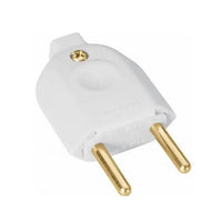 Plug macho 2p 10a branco