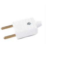 Plug macho 2p 10a branco