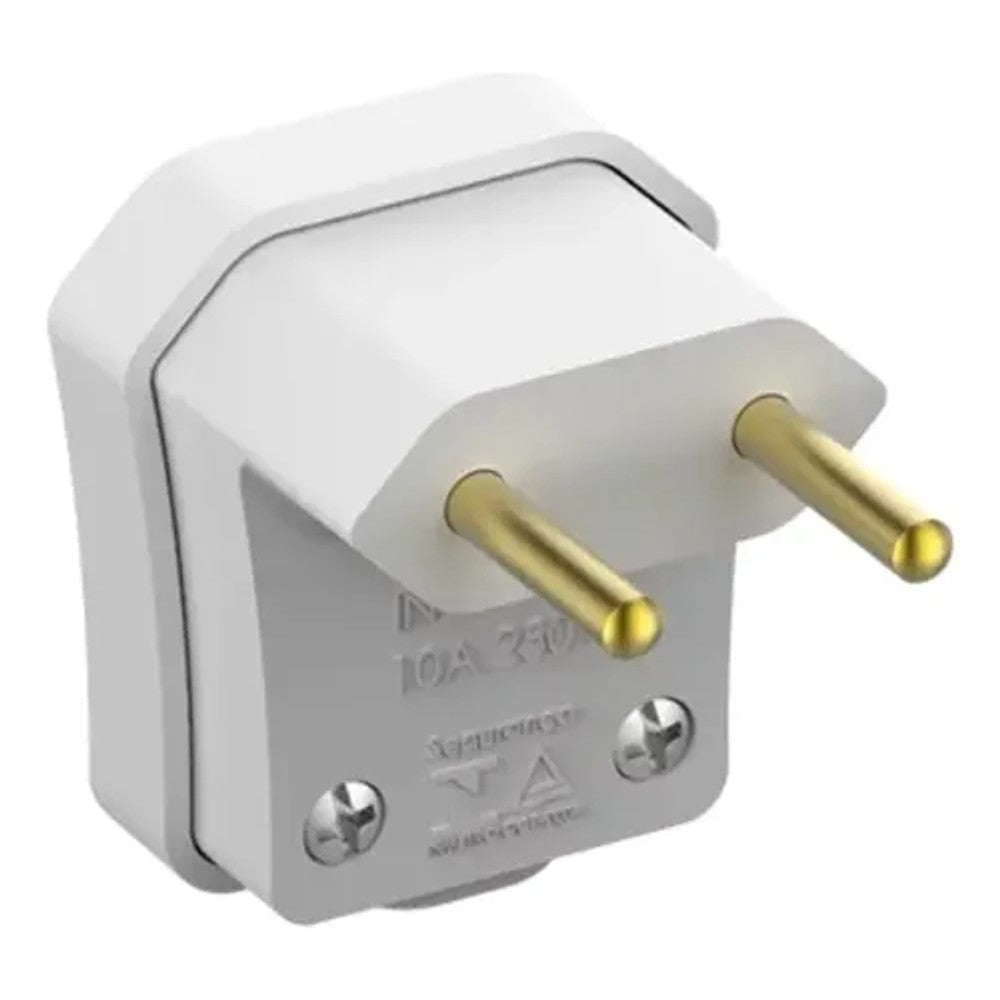 Plug macho 90 graus 2 polos 10a gigante