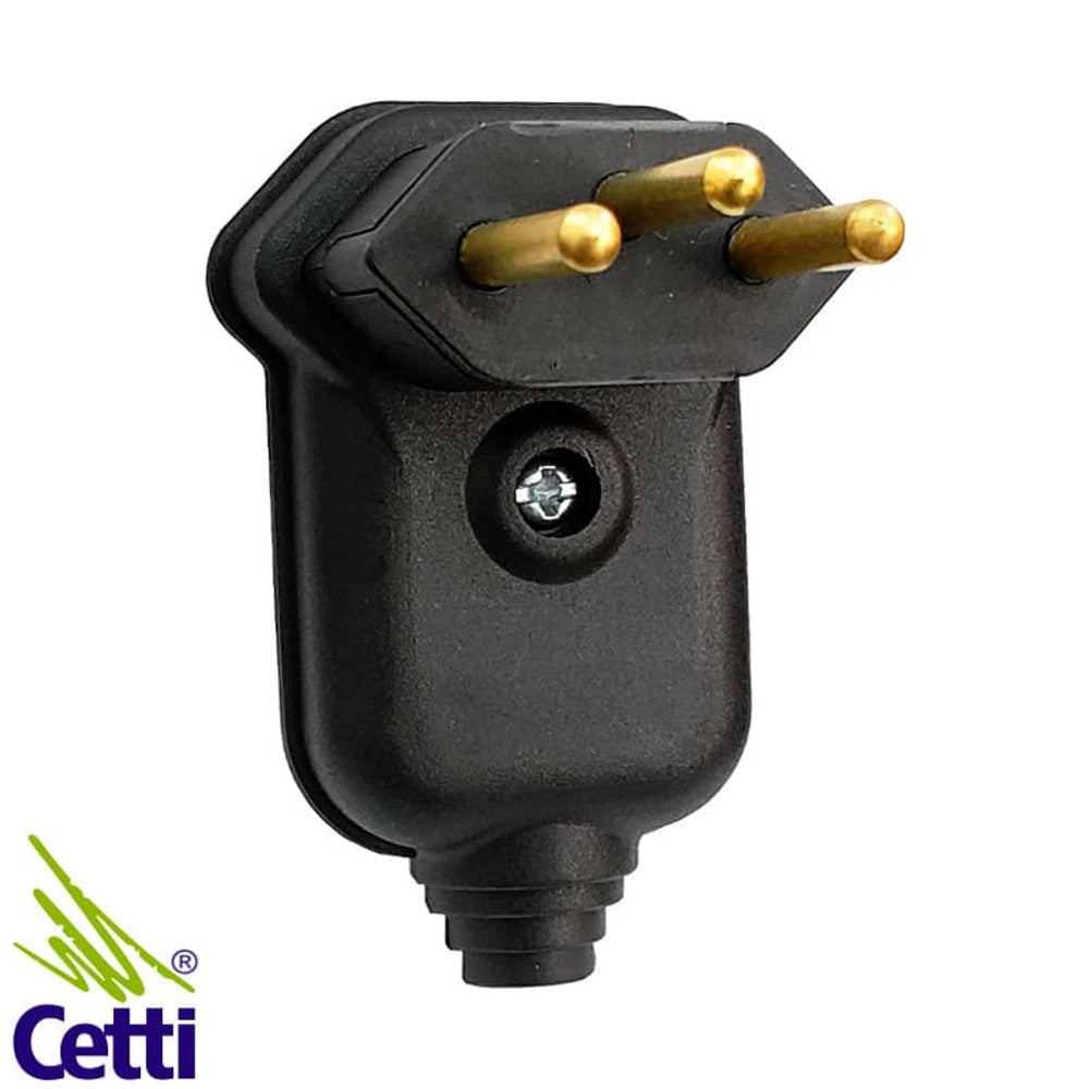 Plug macho 90 graus 2p 10a