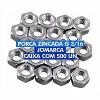 Porca galvanizada 316 para claraboia