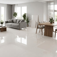 Porcelanato Khali Off White - Eliane - 90x90cm Polido Retificado