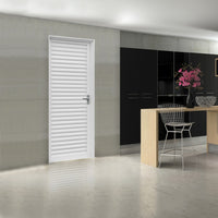 Porta Veneziana Cega Aço 84x215cm Lado Esquerdo Branca