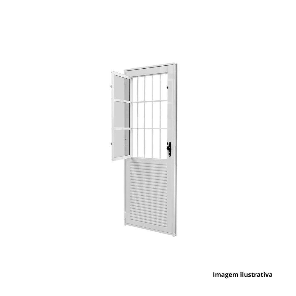 Porta de abrir soft 3 vidros 215x84cm esquerda