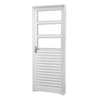 Porta de abrir soft 3 vidros 215x84cm esquerda