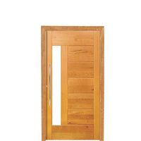 Porta de cedro 90 graus com caixilho 145x25 direita