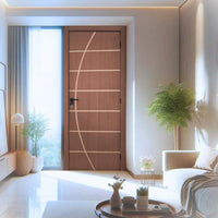 Porta sala soft 3 vidros direita 215x84cm com batente