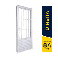 Porta stand alumínio postiga veneza 84x215cm direita