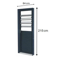 Porta standard alumínio mista basculante 84x215 direita