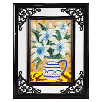Quadro de cerâmica com moldura decorativa