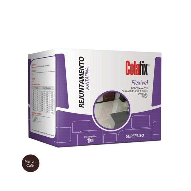 REJUNTE JUNTA FINA COLAFIX MARRROM CAFE 1KG