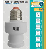 Rele fotosoquete smart e27 com app fototemporizador