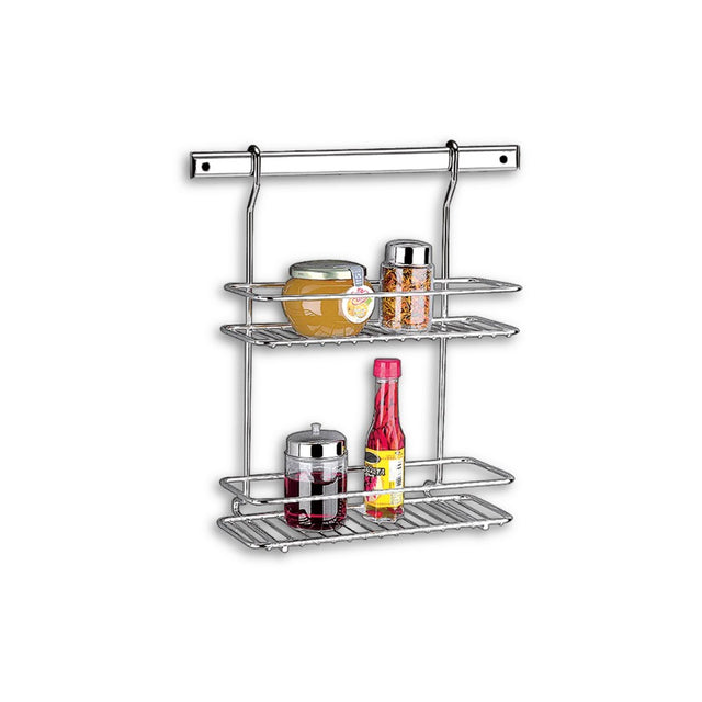 SUPORTE RETANGULAR DUPLO CROMADO TOP PRATIC