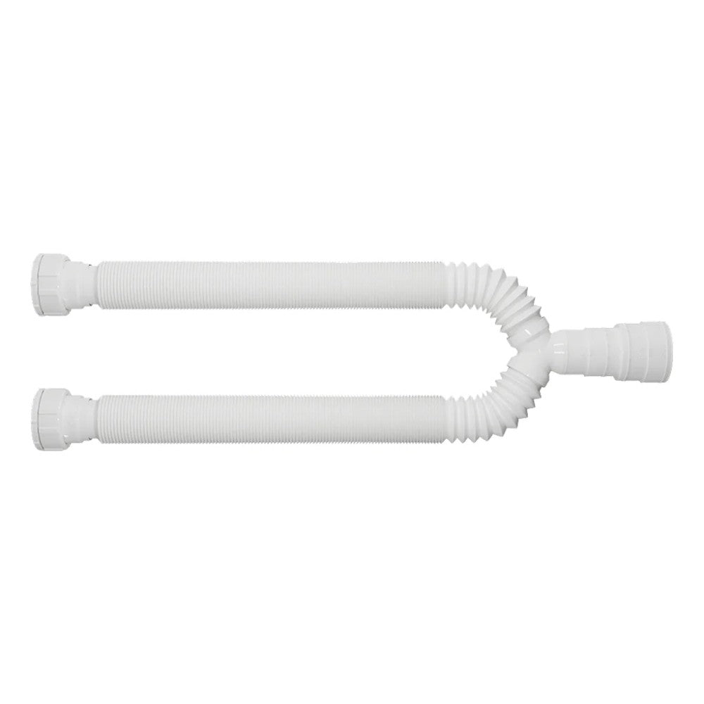Sifão duplo extensível universal branco