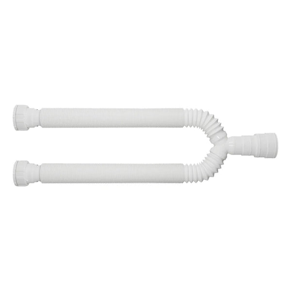 Sifão duplo extensível universal branco