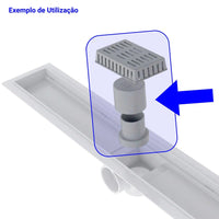 Sifão para ralo linear smart com saída vertical