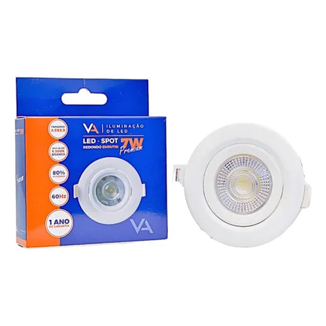 Spot led redondo 7w 6500k