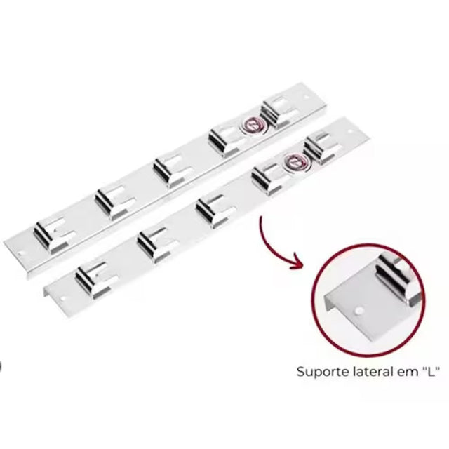 Suporte lateral para churrasqueira 40cm com 5 posições