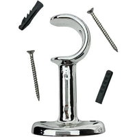 Suporte leão 28mm 4cm com parafuso e roseta cromado