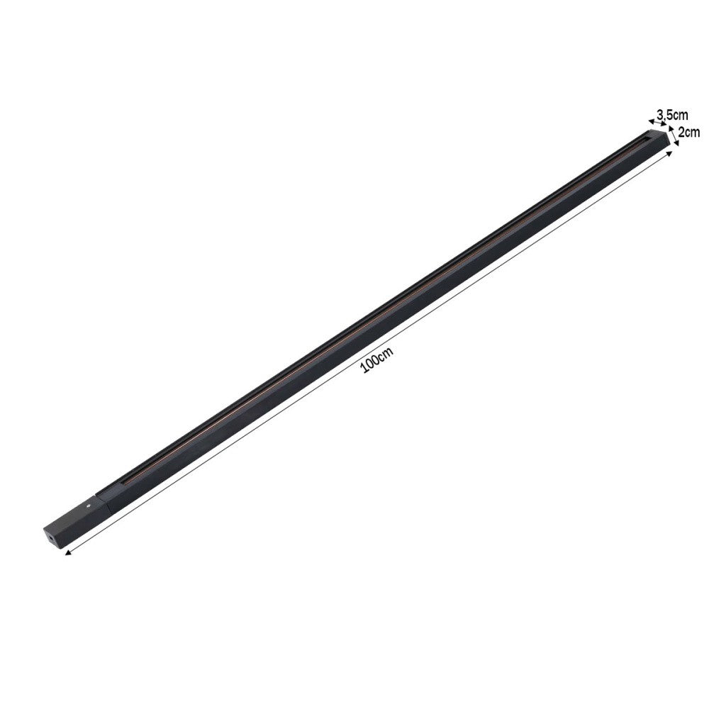 TRILHO ELETRIFICADO 2 VIAS ALUM 1M PTO 2X100X3 5CM NEWLINE