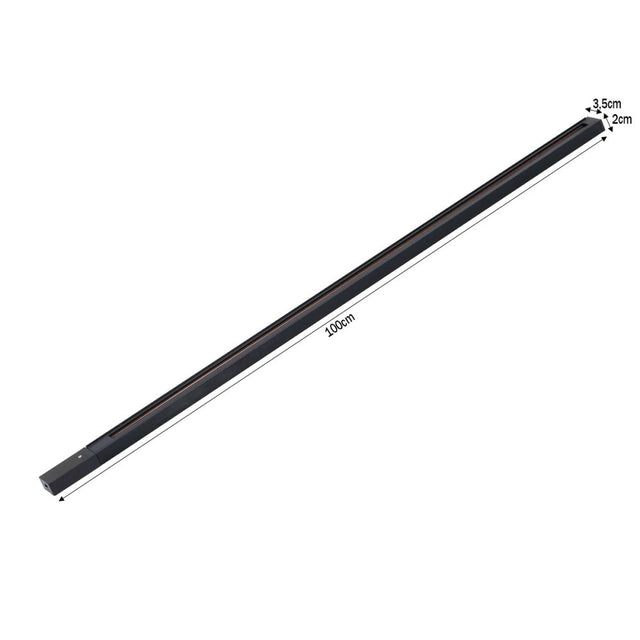 TRILHO ELETRIFICADO 2 VIAS ALUM 1M PTO 2X100X3 5CM NEWLINE