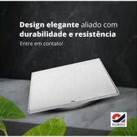 Tampa cega de alumínio branco 15x15cm