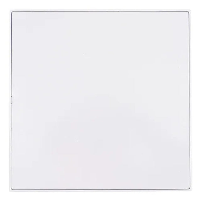 Tampa cega de alumínio branco 15x15cm