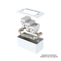 Tampa para linha modular 1 saída eletroduto branco