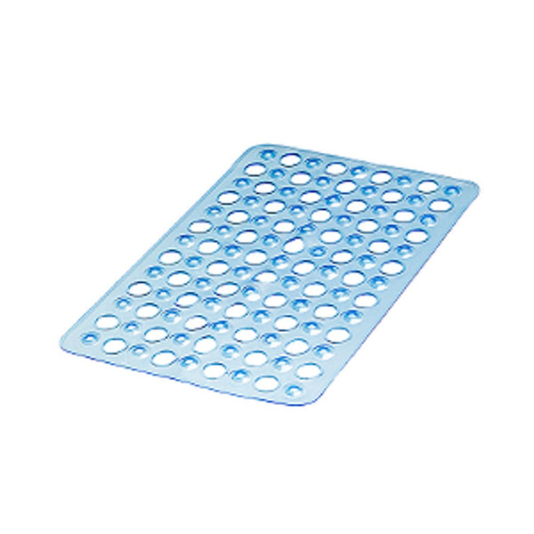 Tapete de banho plástico 48x32cm azul