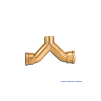 Te de cobre dupla curva n35 12 x 15