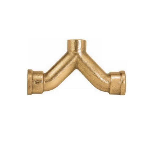 Te de cobre dupla curva n50 34 x 22
