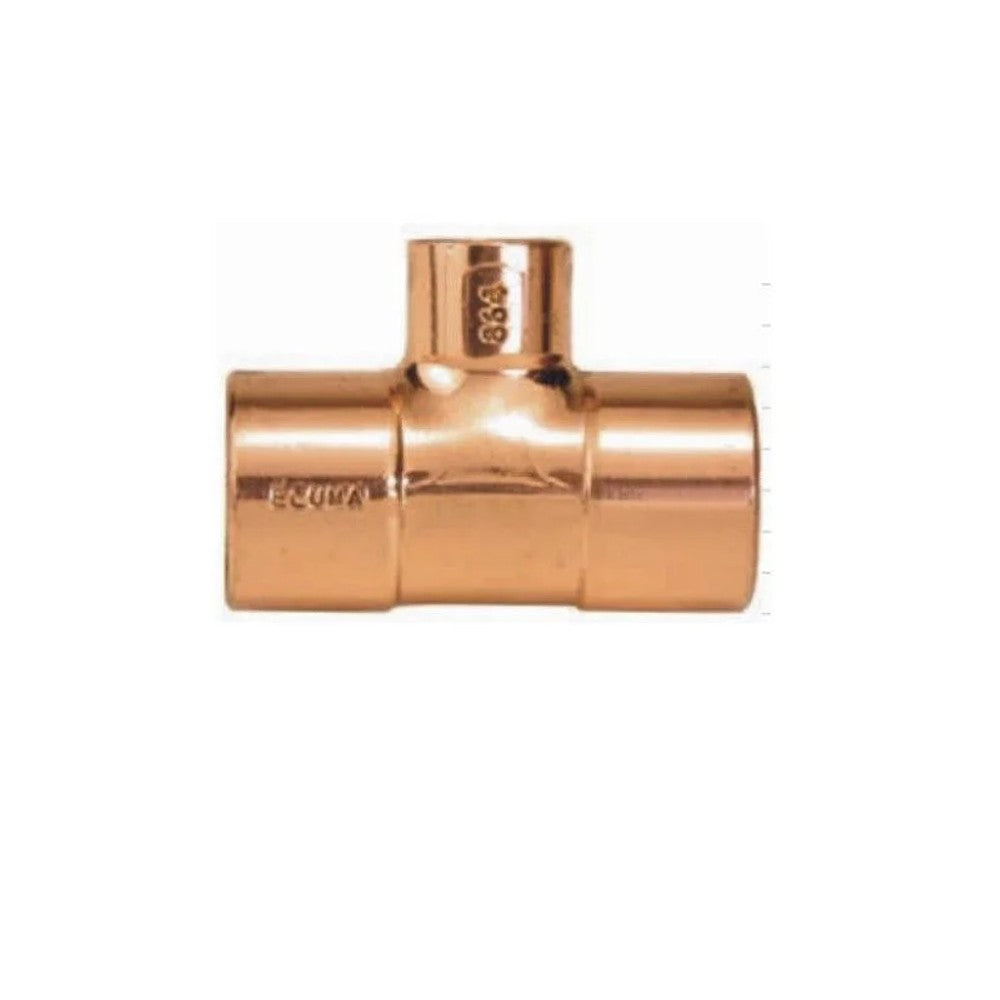 Te de redução em cobre 22 x 15 mm