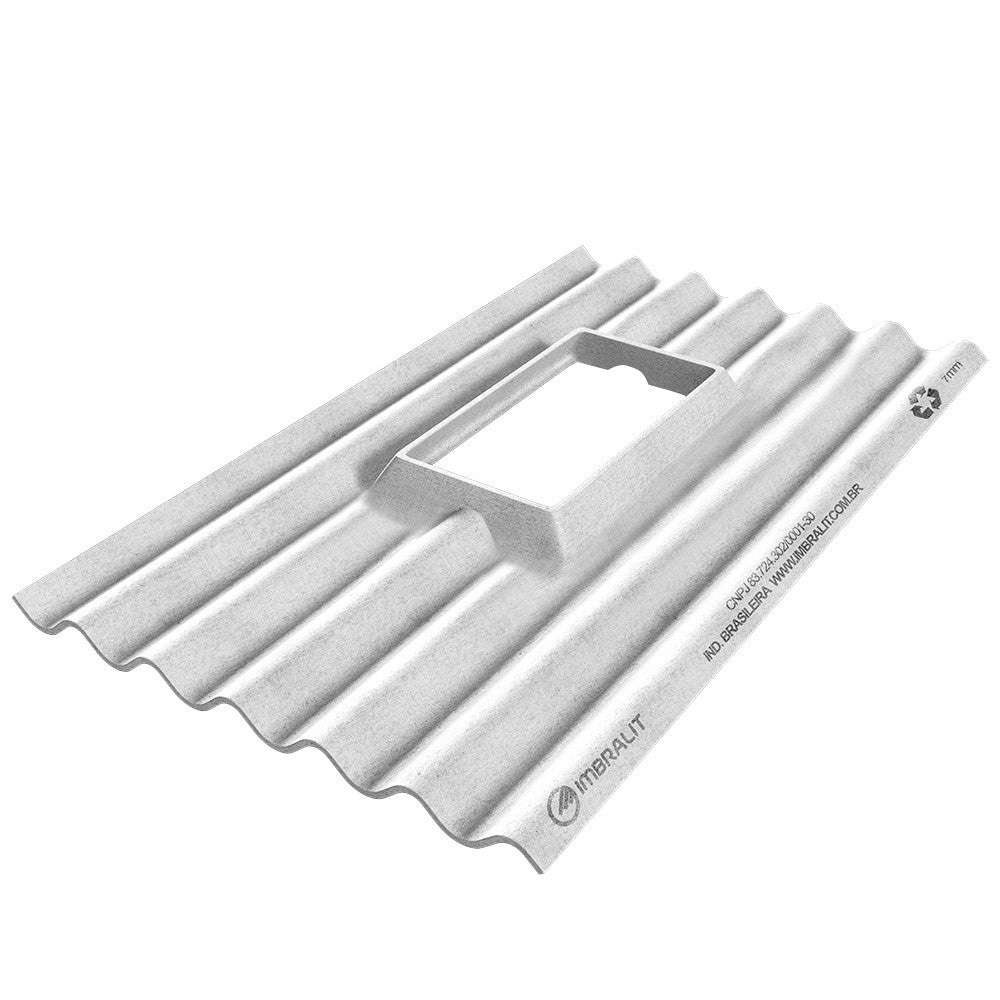 Telha claraboia de fibrocimento com tampa 110x244 cm