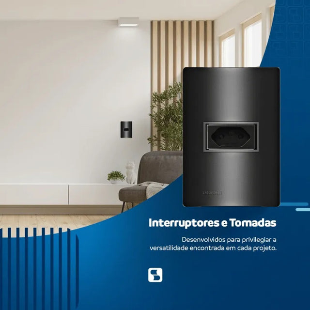 Tomada 10a 250v 4x2 revitá carbono