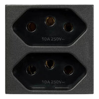 Tomada 2p+t 10a revita carbono