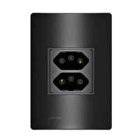 Tomada 2p+t 20a protegida revita carbono