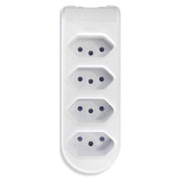 Tomada barra 4 saídas 10a 250v branca