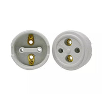 Tomada de porcelana 2 polos 30a