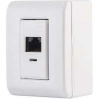 Tomada de sobrepor RJ45 e RJ11 branca