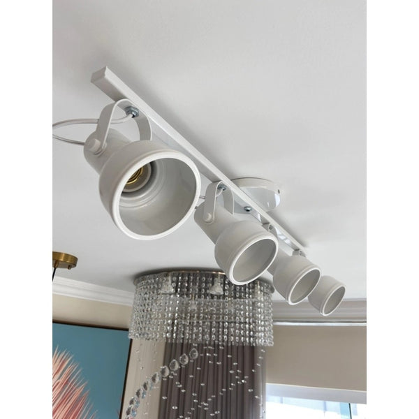 Trilho de iluminação branco para 4 lâmpadas E27