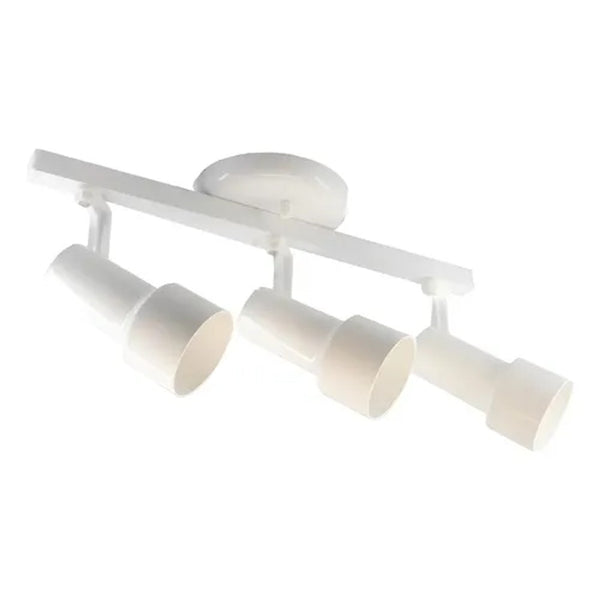 Trilho injetado infinity branco para 3 lâmpadas