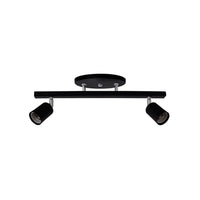 Trilho injetado infinity para 2 lâmpadas preto