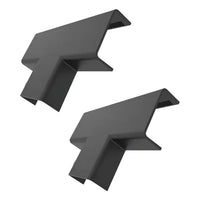 União T plana para canaleta preta 20x10mm