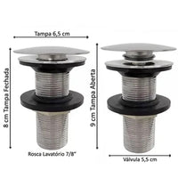 Válvula Para Lavatório 7/8 Metal Cromada