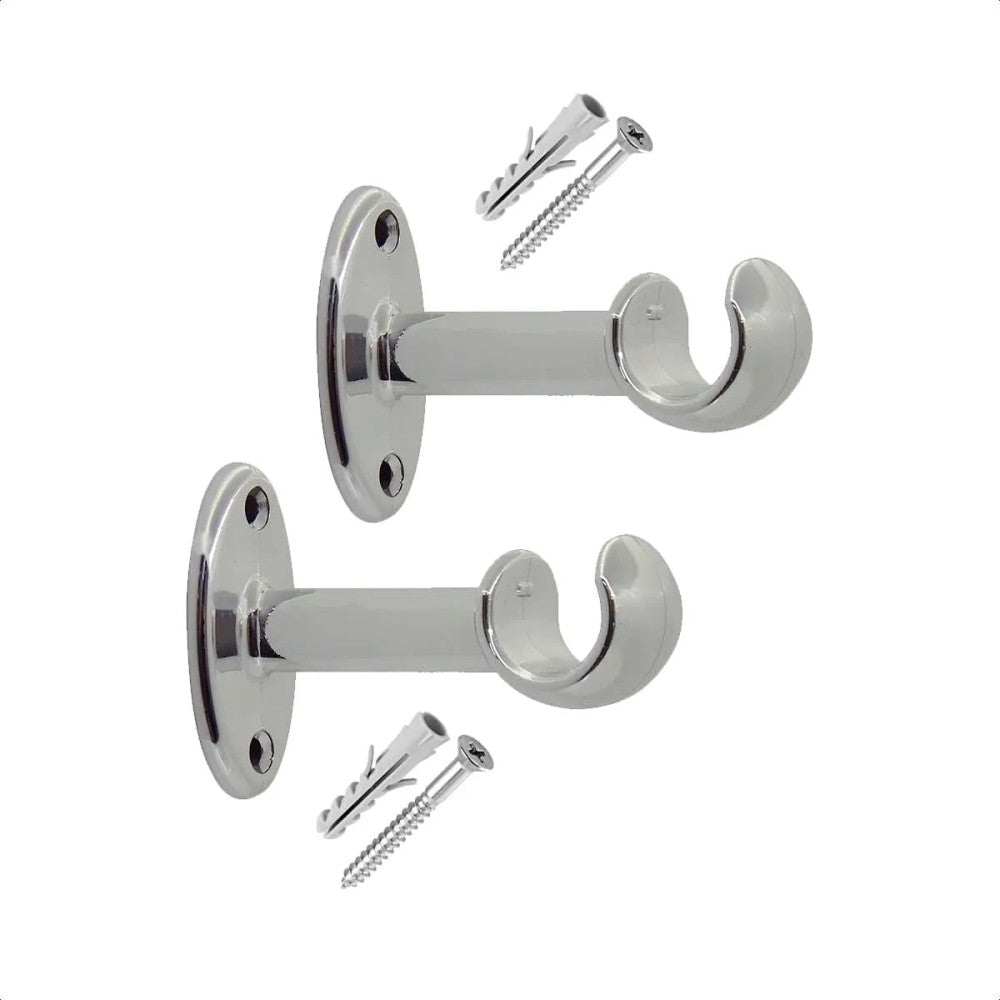 VARAO SUPORTE MEDIO PCORTINA 19MM CROMADO